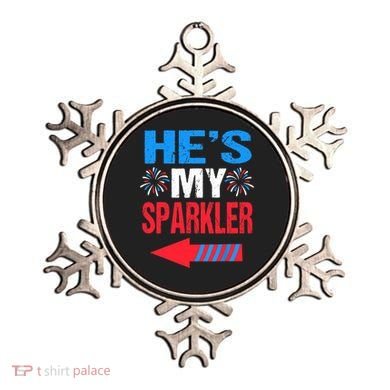 His And Hers 4th Of Julys Couples He's My Sparkler Ornament