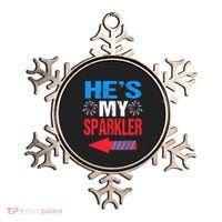 His And Hers 4th Of Julys Couples He's My Sparkler Ornament thumb 0