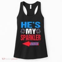 His And Hers 4th Of Julys Couples He's My Sparkler Women's Tank Top thumb 0