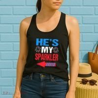 His And Hers 4th Of Julys Couples He's My Sparkler Women's Tank Top thumb 2