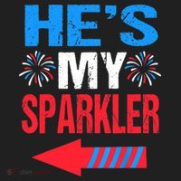 His And Hers 4th Of Julys Couples He's My Sparkler Hat thumb 2