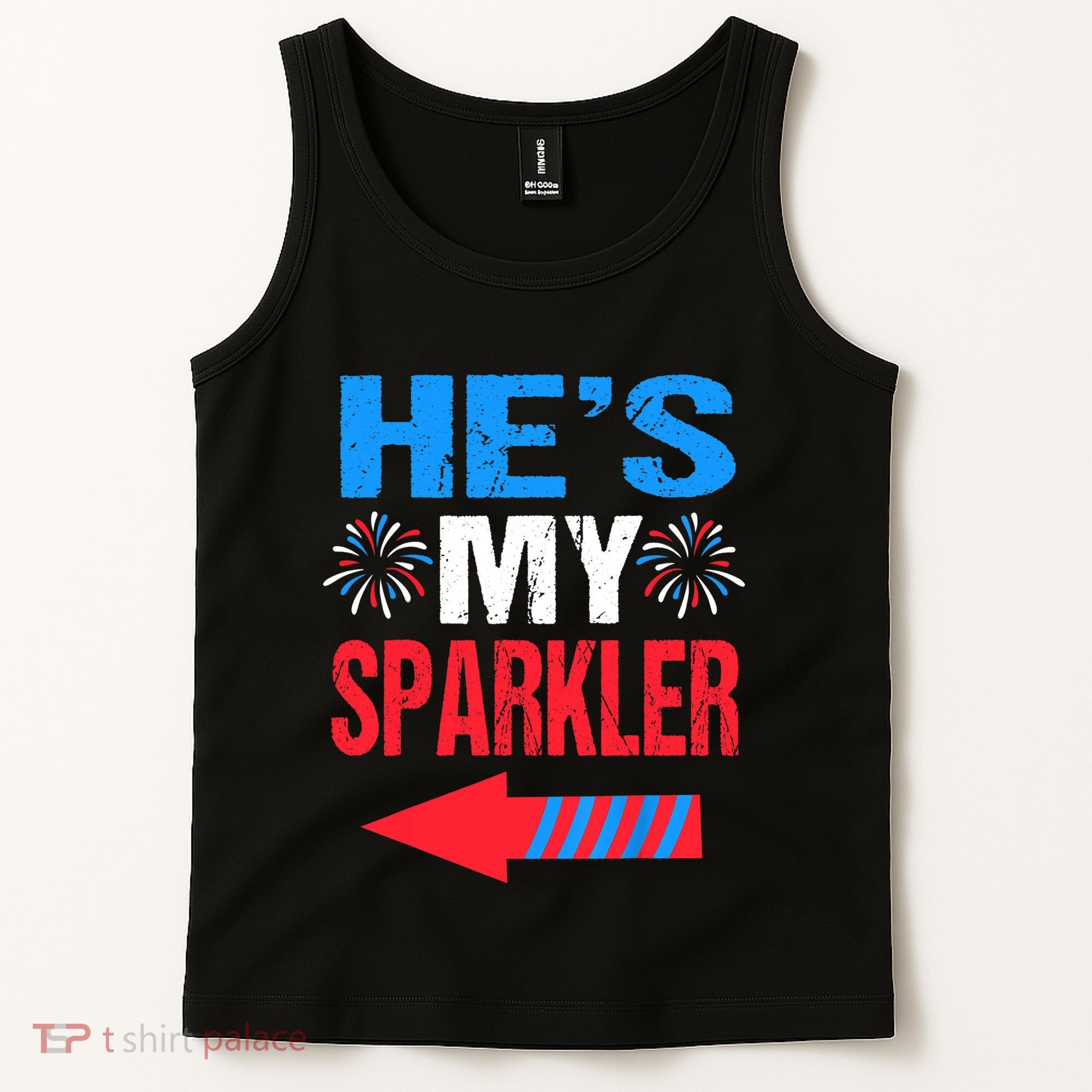 His And Hers 4th Of Julys Couples He's My Sparkler Tank Top