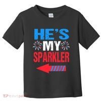 His And Hers 4th Of Julys Couples He's My Sparkler Toddler T-Shirt thumb 0