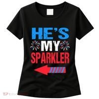 His And Hers 4th Of Julys Couples He's My Sparkler Women's T-Shirt thumb 0