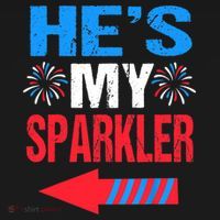 His And Hers 4th Of Julys Couples He's My Sparkler Kids Sweatshirt thumb 2