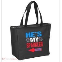 His And Hers 4th Of Julys Couples He's My Sparkler Tote Bag thumb 2