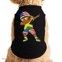 Half American Half Jamaican Jamaica Flag Patriotic Doggie Tank thumb 0