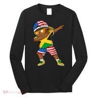 Half American Half Jamaican Jamaica Flag Patriotic Long Sleeve Shirt thumb 0