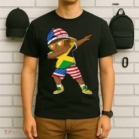 Half American Half Jamaican Jamaica Flag Patriotic T-Shirt thumb 6