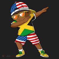 Half American Half Jamaican Jamaica Flag Patriotic Beanie thumb 2