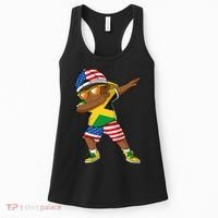 Half American Half Jamaican Jamaica Flag Patriotic Women's Tank Top thumb 0