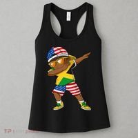 Half American Half Jamaican Jamaica Flag Patriotic Women's Tank Top thumb 3