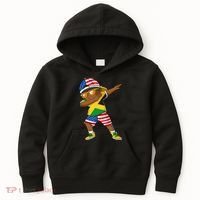 Half American Half Jamaican Jamaica Flag Patriotic Kids Hoodie thumb 0