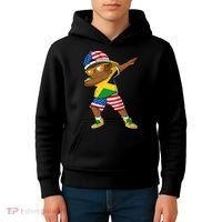 Half American Half Jamaican Jamaica Flag Patriotic Kids Hoodie thumb 4