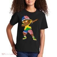 Half American Half Jamaican Jamaica Flag Patriotic Kids T-Shirt thumb 2