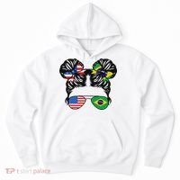 Half American Half Brazilian Girl Usa Brazil Flag Patriot Hoodie thumb 0