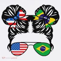 Half American Half Brazilian Girl Usa Brazil Flag Patriot Hoodie thumb 2