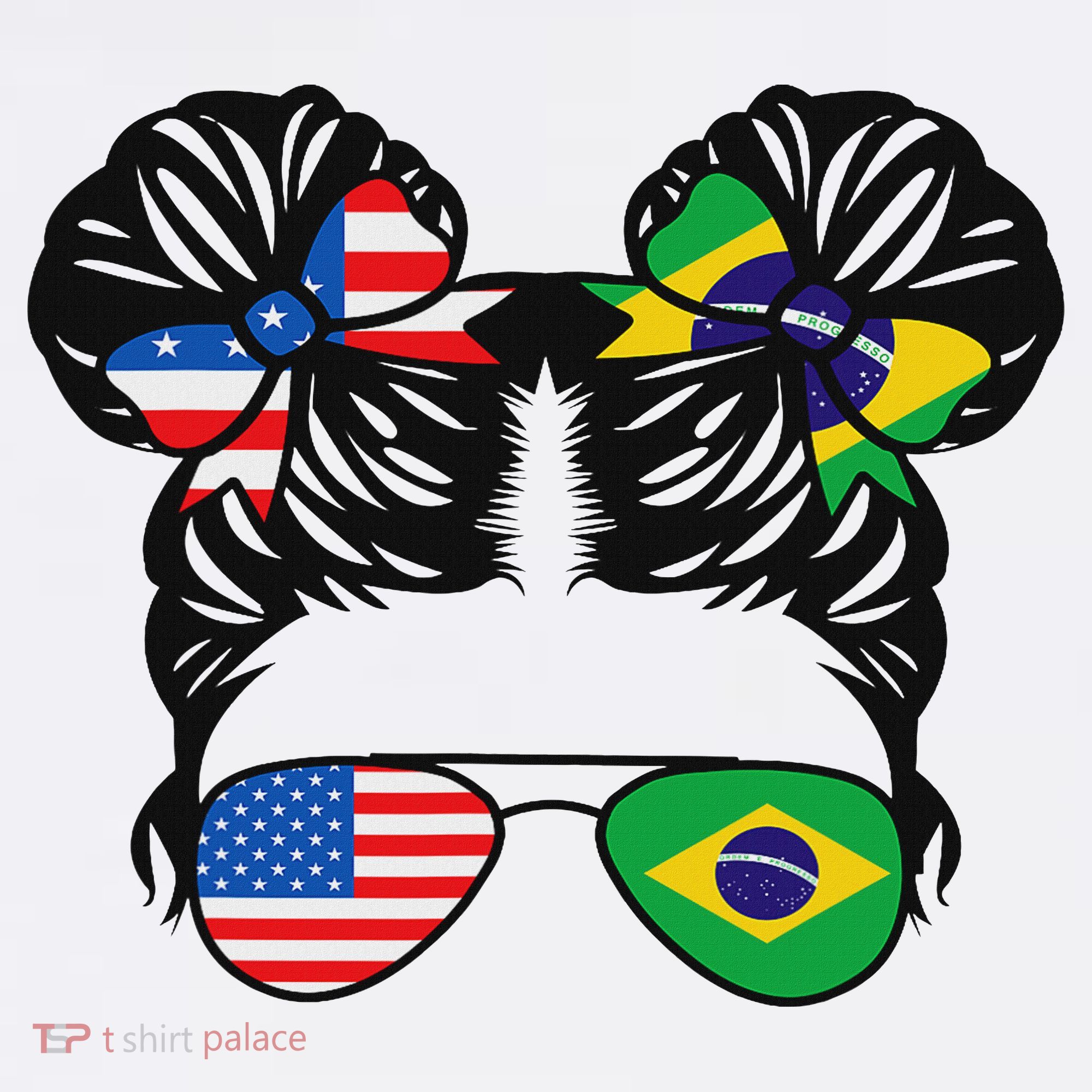 Half American Half Brazilian Girl Usa Brazil Flag Patriot Hoodie
