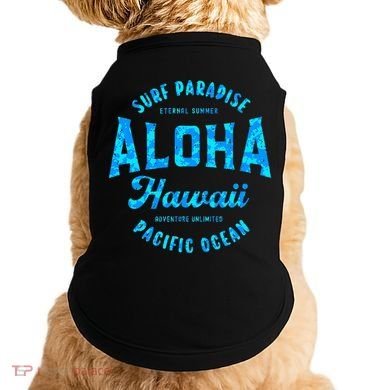 Hawaii Aloha Hawaiian Retro Throwback Souvenir Doggie Tank