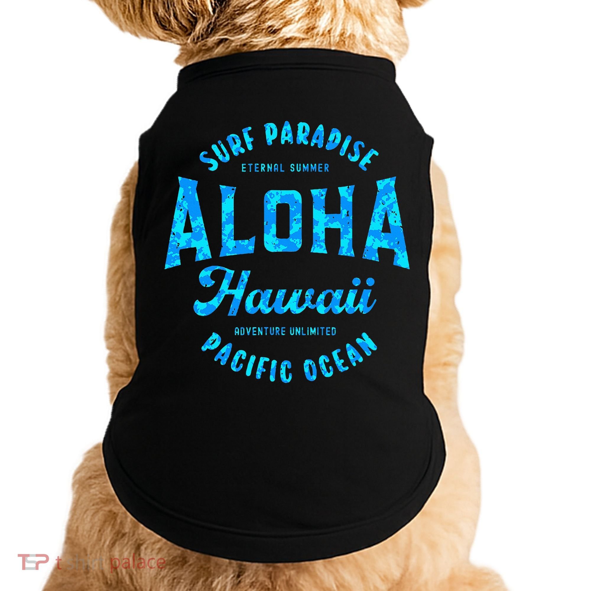 Hawaii Aloha Hawaiian Retro Throwback Souvenir Doggie Tank