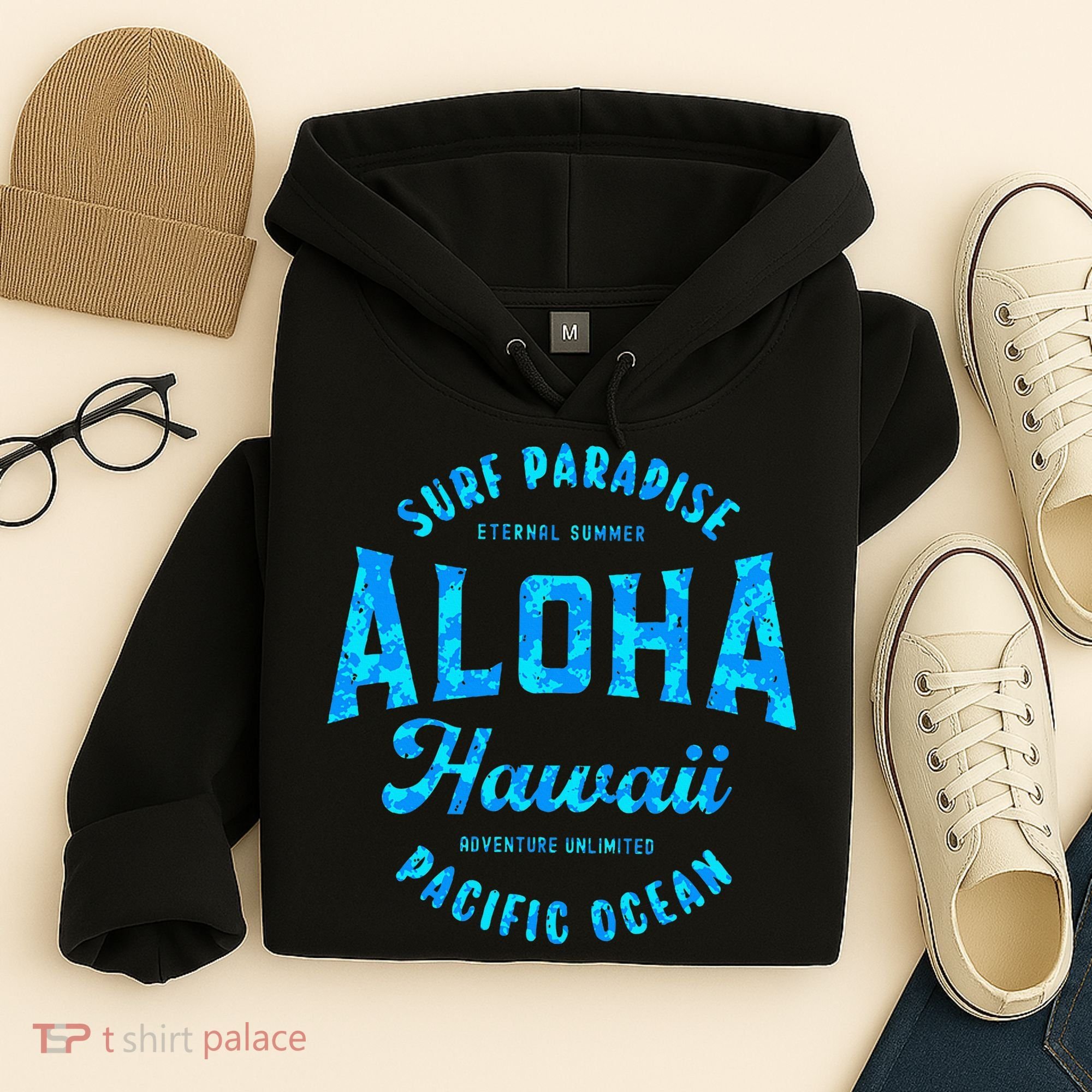 Hawaii Aloha Hawaiian Retro Throwback Souvenir Hoodie
