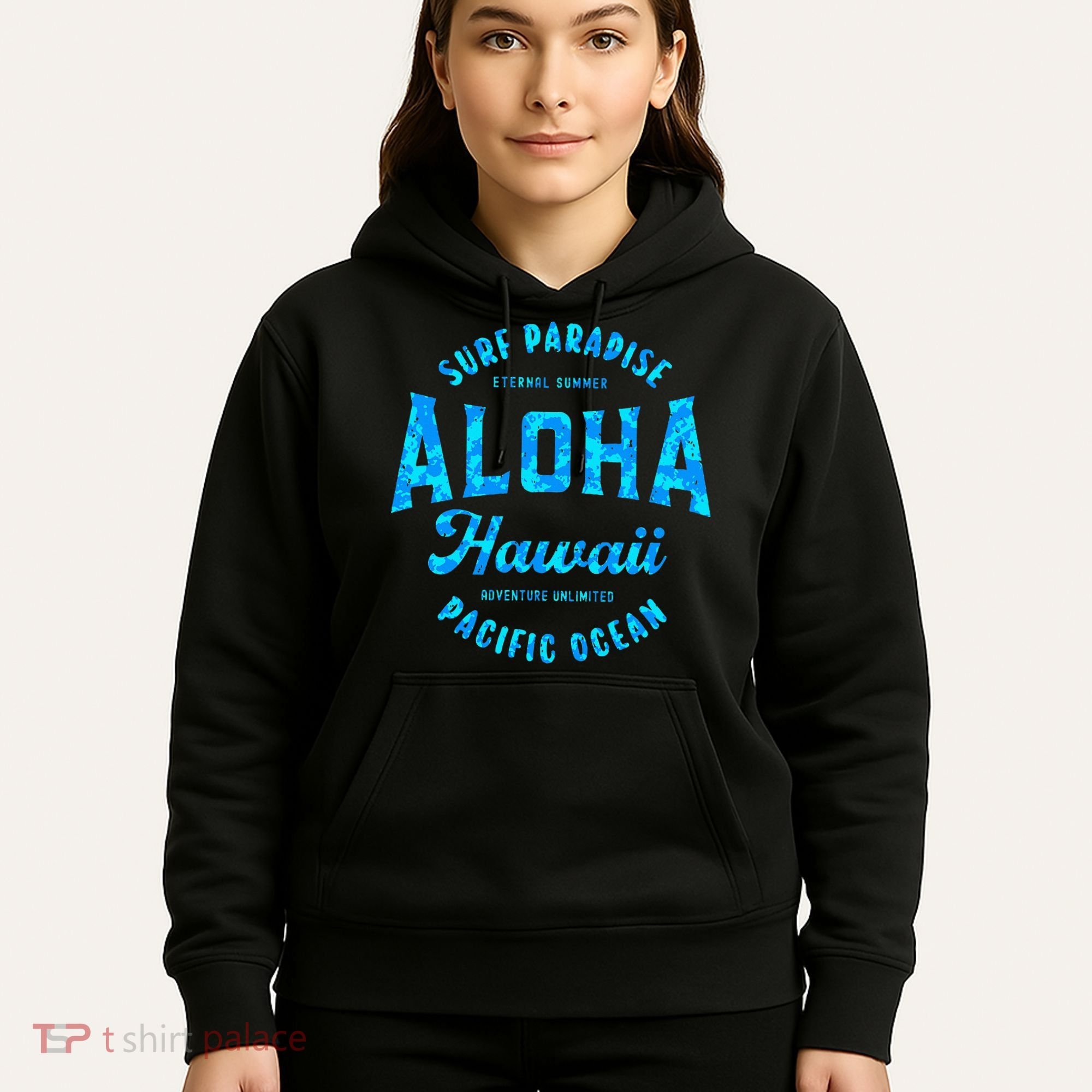 Hawaii Aloha Hawaiian Retro Throwback Souvenir Hoodie