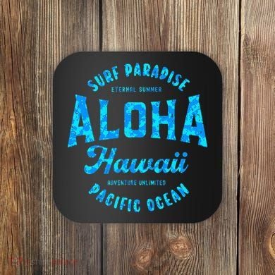 Hawaii Aloha Hawaiian Retro Throwback Souvenir Coaster