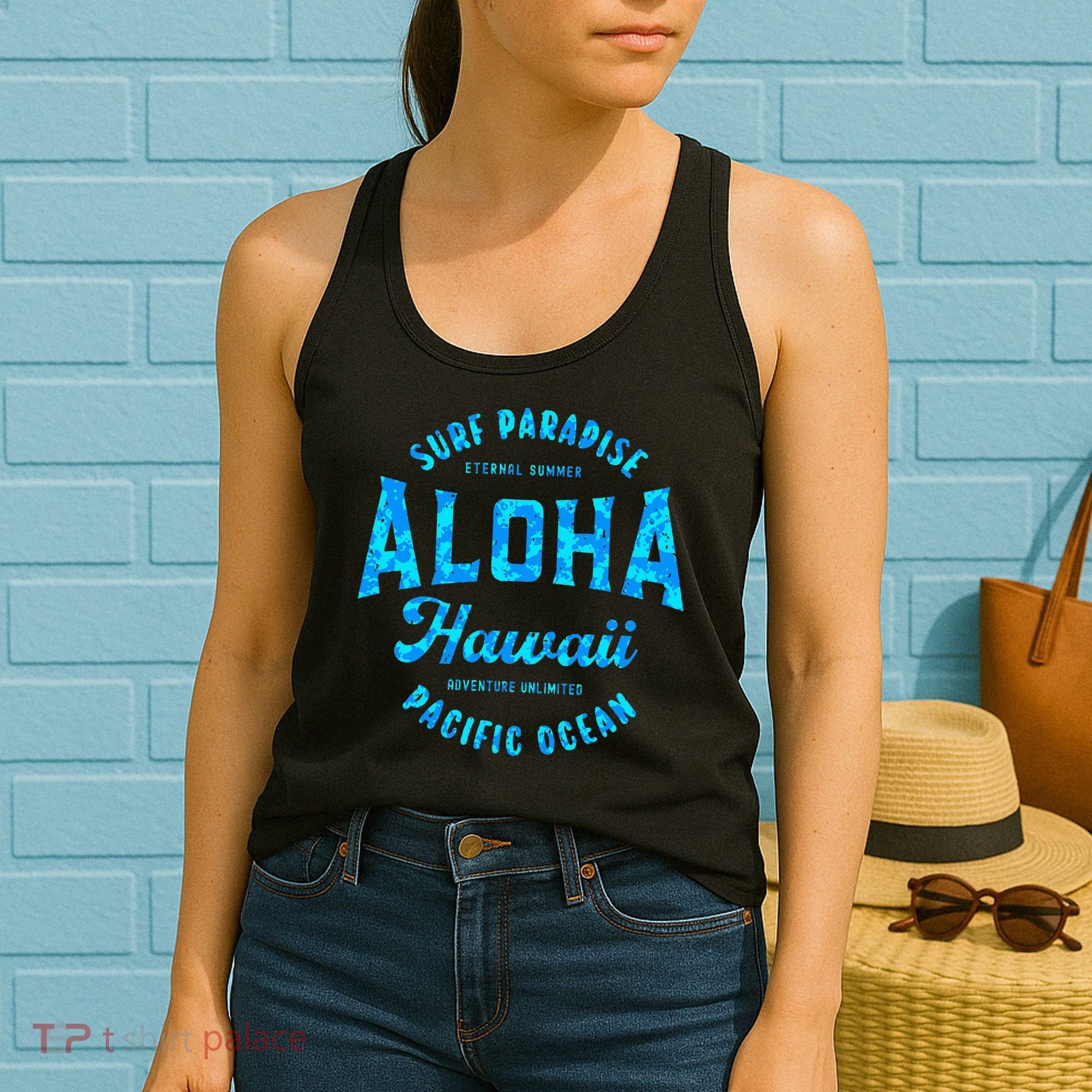 Hawaii Aloha Hawaiian Retro Throwback Souvenir Women's Tank Top