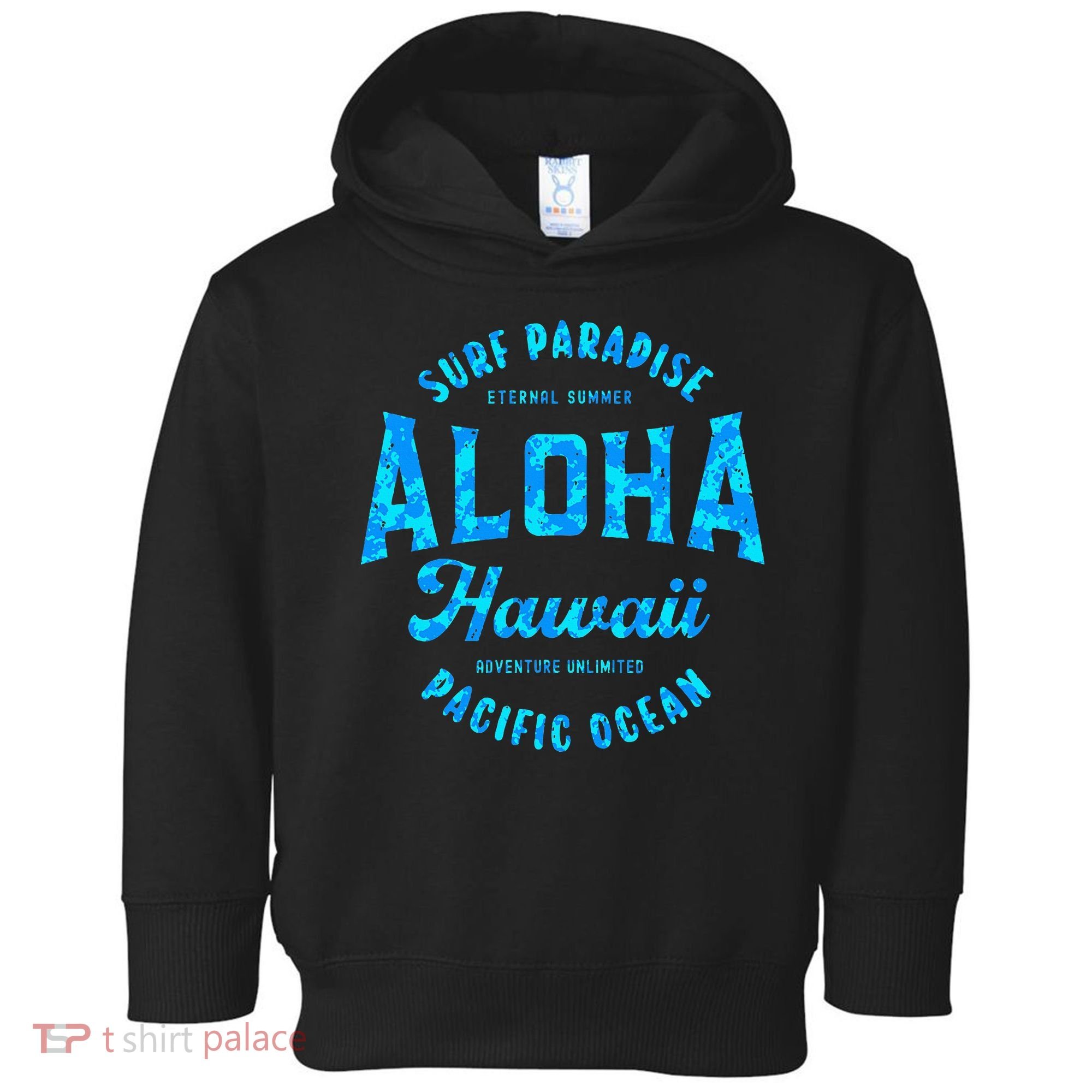 Hawaii Aloha Hawaiian Retro Throwback Souvenir Toddler Hoodie