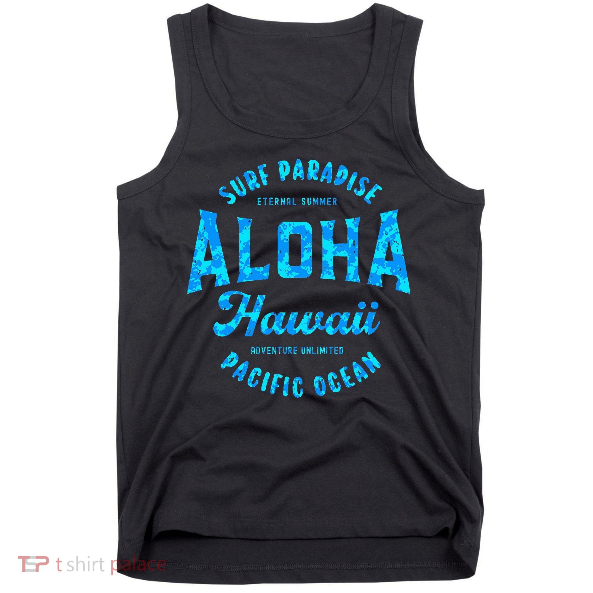 Hawaii Aloha Hawaiian Retro Throwback Souvenir Tank Top