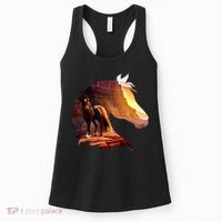 Horse Art Horse Lover Horse Riding Lover Women's Tank Top thumb 0