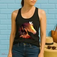 Horse Art Horse Lover Horse Riding Lover Women's Tank Top thumb 2