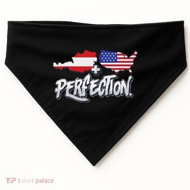 Half American Half Austrian Perfection Usa Austria Pride USA-Made Doggie Bandana