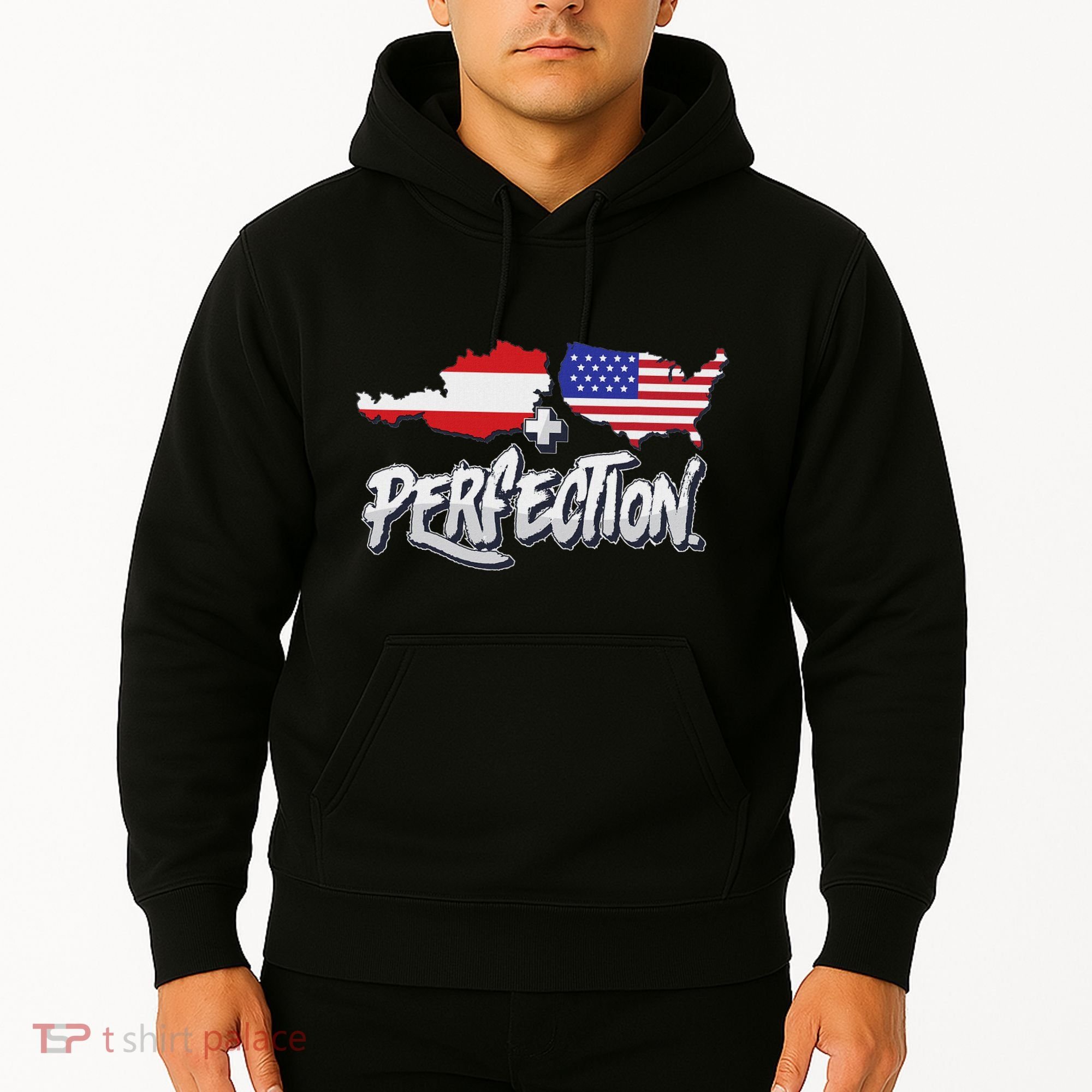 Half American Half Austrian Perfection Usa Austria Pride Hoodie