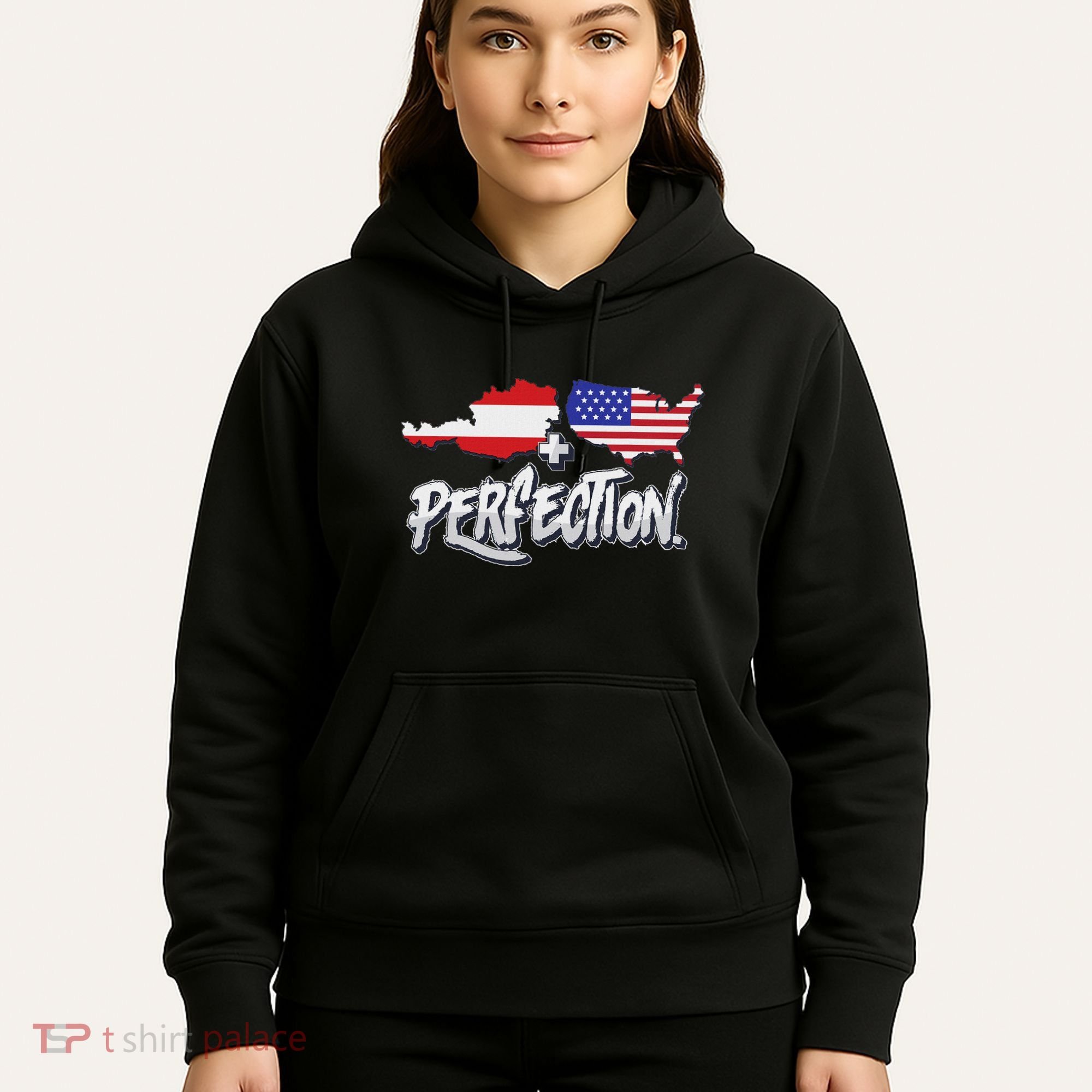 Half American Half Austrian Perfection Usa Austria Pride Hoodie
