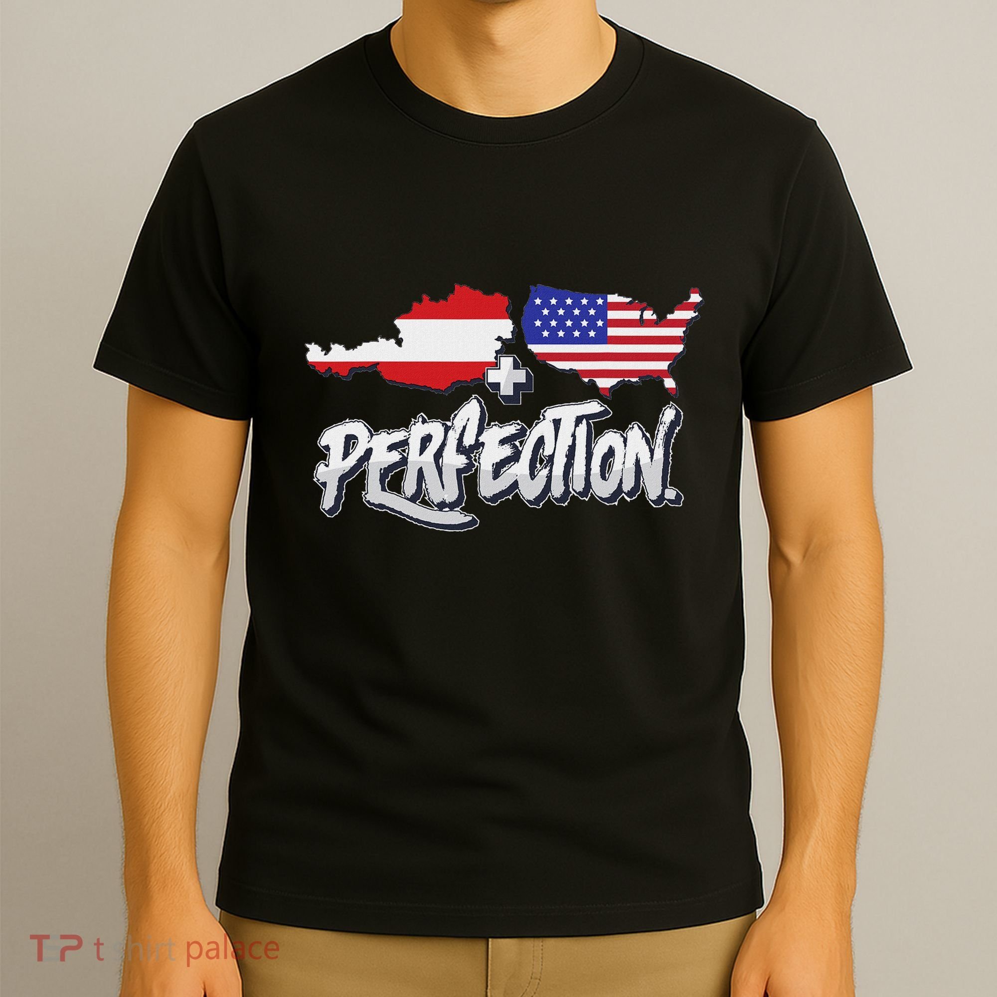 Half American Half Austrian Perfection Usa Austria Pride T-Shirt