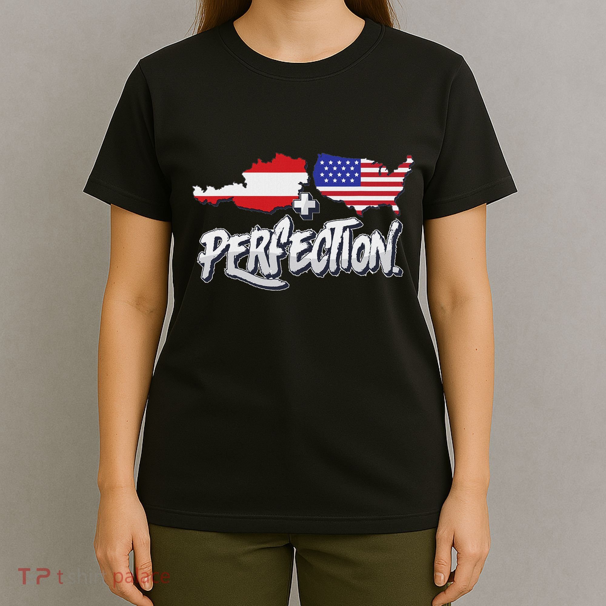 Half American Half Austrian Perfection Usa Austria Pride T-Shirt