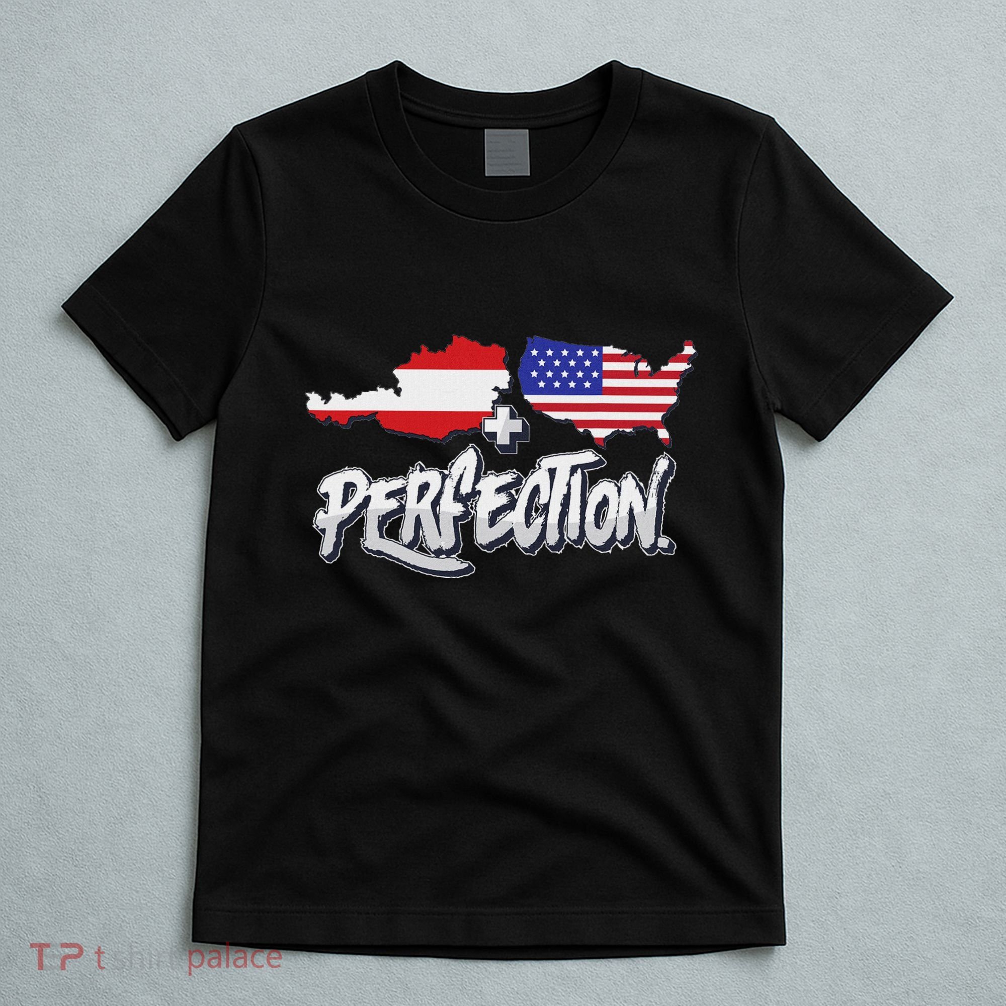 Half American Half Austrian Perfection Usa Austria Pride T-Shirt