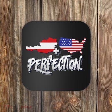 Half American Half Austrian Perfection Usa Austria Pride Coaster