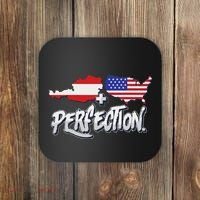 Half American Half Austrian Perfection Usa Austria Pride Coaster thumb 0