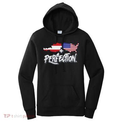 Half American Half Austrian Perfection Usa Austria Pride Women's Hoodie