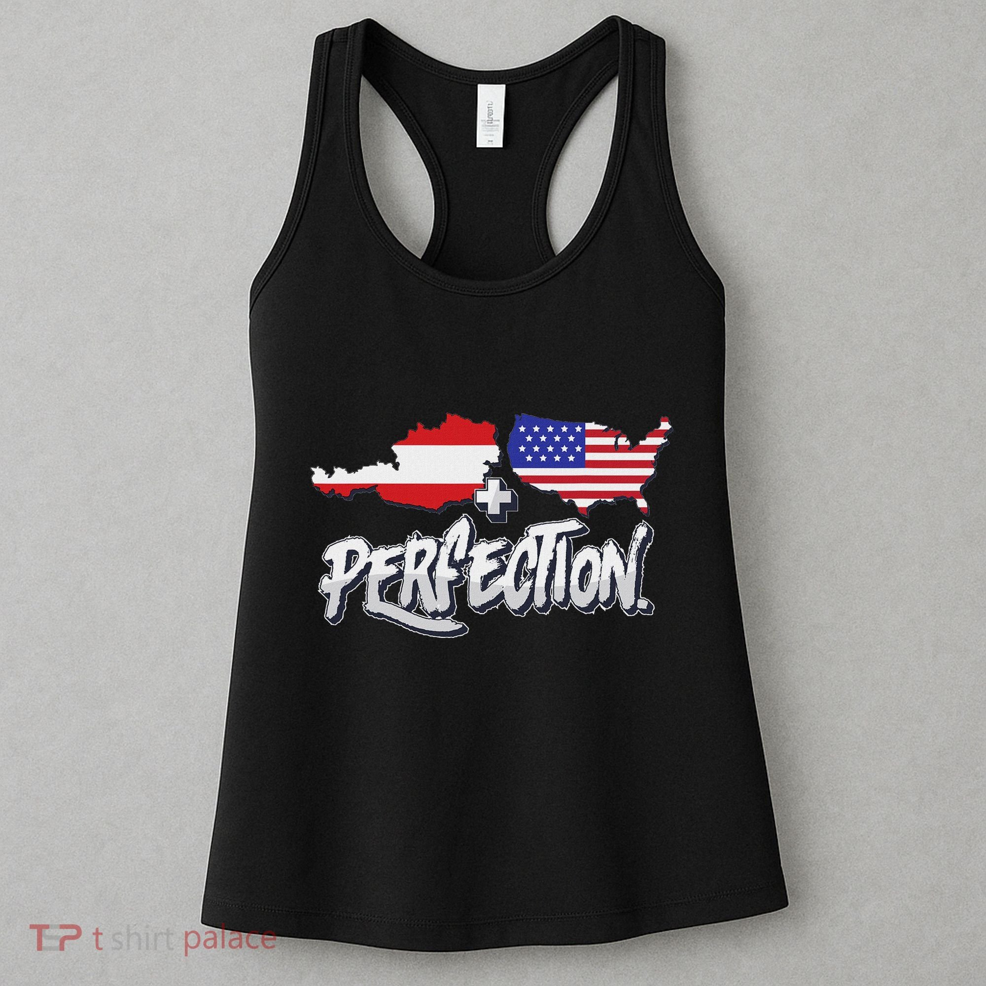 Half American Half Austrian Perfection Usa Austria Pride Women's Tank Top