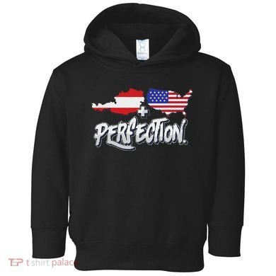 Half American Half Austrian Perfection Usa Austria Pride Toddler Hoodie