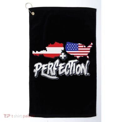 Half American Half Austrian Perfection Usa Austria Pride Golf Towel