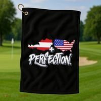 Half American Half Austrian Perfection Usa Austria Pride Golf Towel thumb 1