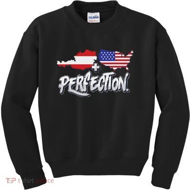 Half American Half Austrian Perfection Usa Austria Pride Kids Sweatshirt