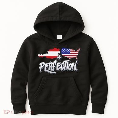 Half American Half Austrian Perfection Usa Austria Pride Kids Hoodie