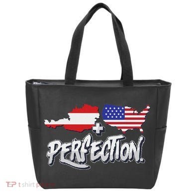 Half American Half Austrian Perfection Usa Austria Pride Tote Bag