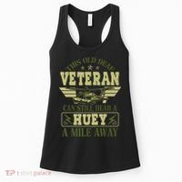 Hear a Huey a Mile Away Vietnam Veteran Uh1 Huey Helicopter Women's Tank Top thumb 0