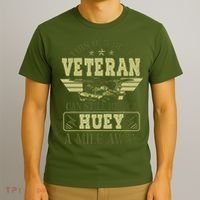 Hear a Huey a Mile Away Vietnam Veteran Uh1 Huey Helicopter T-Shirt thumb 3